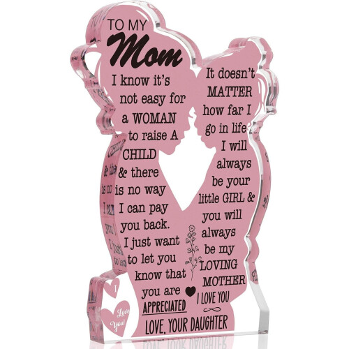Acryl-Plakette für Mama, 12,7 x 7,6 cm – Geburtstags- oder Muttertagsgeschenk