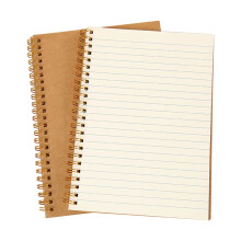 Caderno espiral Eespoir A5, com linhas universitárias, papel grosso.