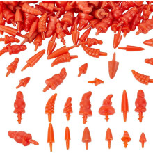 144 narices de muñeco de nieve de plástico rojo – 12 tamaños
