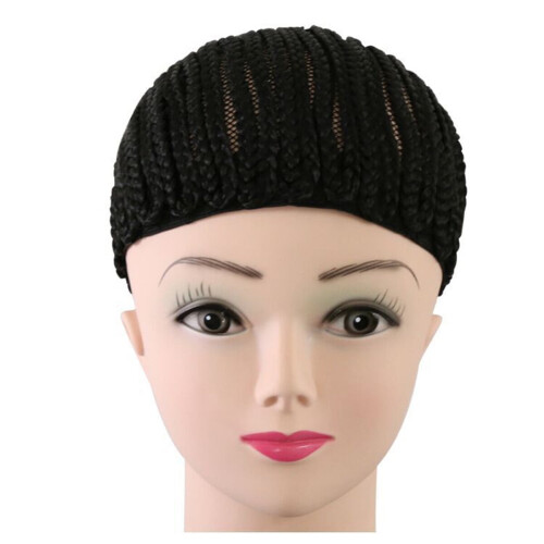 1PC Black Cornrow Braids Cap with Elastic Dome Net for Easier Wig Braiding, Small Size, and Comfortable