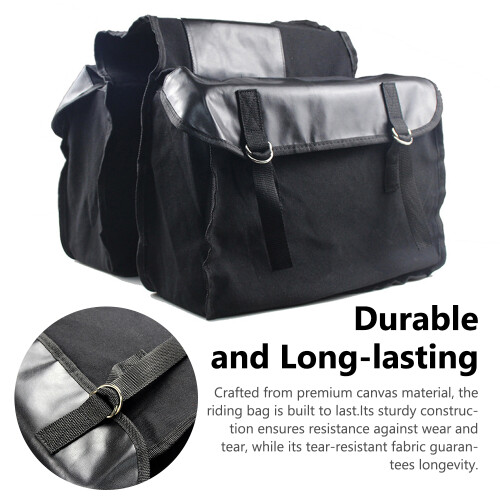 Pannier de grande capacité 390  350 mm Noir/Vert/Camel 1