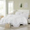 White Comforter Set Farmhouse Ruffle 3-Piece 1