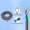 49ft Waterproof Rectangular Satellite Extension Cable, Cat6 Outdoor High Speed 8