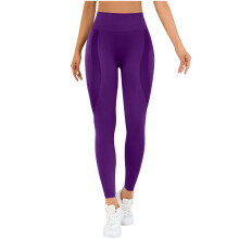 Calça legging feminina sem costura, cintura alta, modeladora de bumbum, controle abdominal, à prova de agachamento, comprimento 7/8.