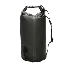 Bolsa impermeable Dry Bag de 10 litros con correas ajustables para los hombros, mochila seca y flotador para esquí, color negro.