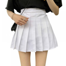 EASTIN Girls Women High Waisted Pleated Skirt Plain Plaid A-line Mini Skirt Skater Tennis School Uniform Skirts Lining Shorts