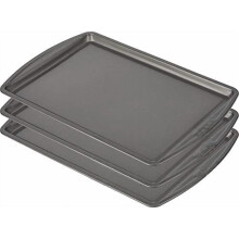 Set di 3 teglie da forno antiaderenti in acciaio al carbonio Everyday, 33x23 cm – Compatibili con forni standard