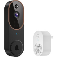 Draadloze videodeurbelcamera (1080p) met AI-persoonsdetectie, nachtzicht, cloudopslag, werkt op batterijen, 2,4 GHz wifi, geschikt voor binnen en