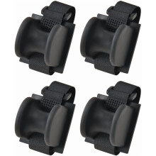 4PCS Fishing Rod Holders for Railings, Portable Fishing Pole Holders for Bridge Railings Ship Railings Seaside Guardrails, Flat black