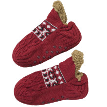 Chaussons-chaussons douillets en sherpa, chaussettes antidérapantes, double épaisseur, pour l'intérieur et l'hiver
