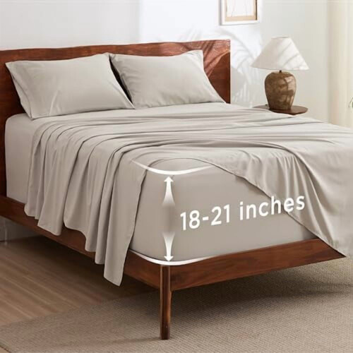 Deep Pocket Queen-lakanset, 100 % polyester, passform 54 cm
