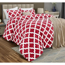 Dekbedset voor tweepersoonsbed (Queen size) met 2 kussenslopen, vulling van synthetisch dons.