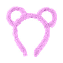 Diadema con orejas de oso de dibujos animados de invierno para mujer, diadema de peluche para el cabello, accesorio para fiestas y maquillaje.