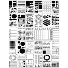 30-teiliges Journal-Schablonen-Set für Notizbücher, Scrapbooks und Karten – 4x7", DIY-Punktvorlagen aus Kunststoff, kompatibel mit allen Planern