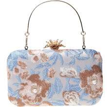 Vintage-Clutch mit Blumenstickerei für Damen, Abendhandtasche, Schultertasche, Geldbörse für Hochzeit, Party, Abschlussball