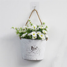 Jardinière Murale à Suspendre, Pot de Fleurs, Panier de Fleurs, Conteneur de Plantes Succulentes, Porte-Fleurs en Métal et en Fer, Décoration de