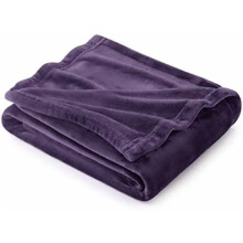 GentleSoft Fleece-Wohndecke Lila - 300 g/m² Decke für Couch, Sofa, Bett, weiche, leichte Plüsch-Kuscheldecke für Kleinkinder, 127 x 152 cm