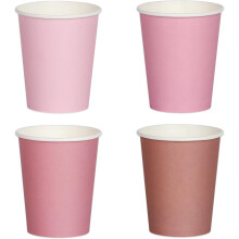 Pahare de hârtie roz degradat 8oz (100 buc)