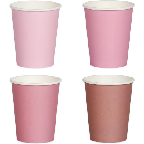 Gradient rosa papirkopper 8 oz (100 stk)