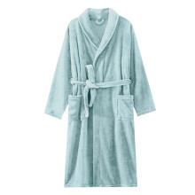 Accappatoio da donna in cotone, kimono morbido, accappatoio lungo in maglia per spa, abbigliamento da casa leggero, set da donna