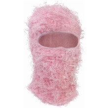 Balaclava com efeito desgastado, máscara facial completa em tricô para homens e mulheres.