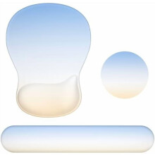 Tastatur-Handgelenkauflage-Set mit ergonomischem Mauspad – 3-in-1-Unterstützung aus Memory-Schaumstoff zur Schmerzlinderung, für Büro und