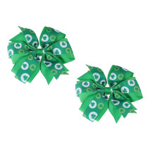 WHAMVOX Épingle à cheveux nœud trèfle Accessoires nœuds pinces bébé enfant vert