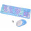 Combo tastiera e mouse wireless retrò 2,4 GHz 1