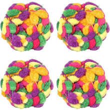 4 bollen Pom Bomb-garen, 100% polyester Pomp-A-Doodle Jelly Bean pompon-garen voor haken, breien, dekens, matten en dierenmandjes, 500 g