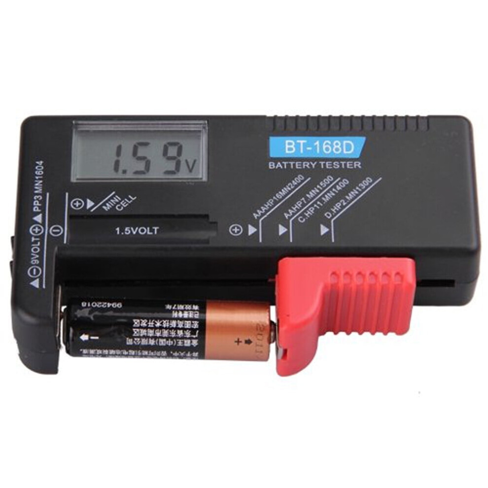 Battery Tester Lcd Portable For Aa Aaa C D 9V 972899387251