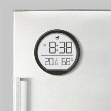 LED-Digital-Wanduhren Temperatur Luftfeuchtigkeit Datumsanzeige Elektronischer Tischwecker für Küche Arbeitszimmer Kühlschrank B