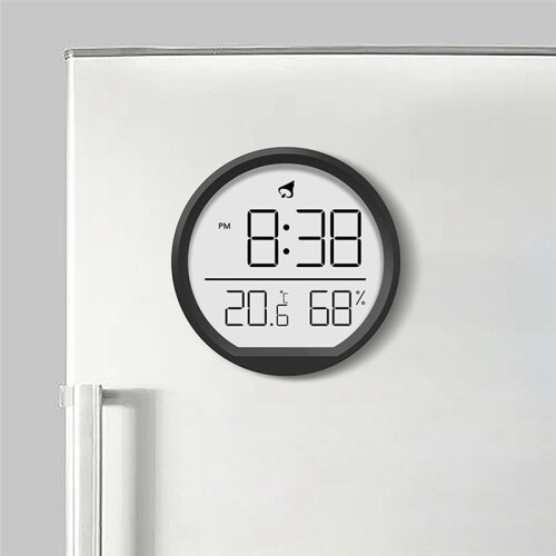 LED Digital Wall Clocks Temperature Humidity Date Display Electronic Table Alarm Clock for Kitchen Study Refrigerator B