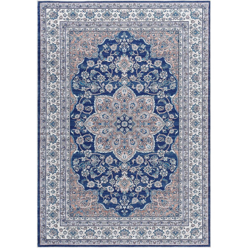 Χαλί Vintage με Λουλούδια και Μετάλλιο 1,5x1,8μ