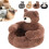 Teddy Bear Dog Bed Brown Medium with Removable Cover 1