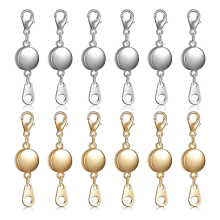 12-teiliges Set runder magnetischer Schmuckverschlüsse für Halsketten &