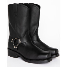 Cowboy Boots for Men Square Toe Pull on Western Boot Leather Mid Calf Casual Work Boots