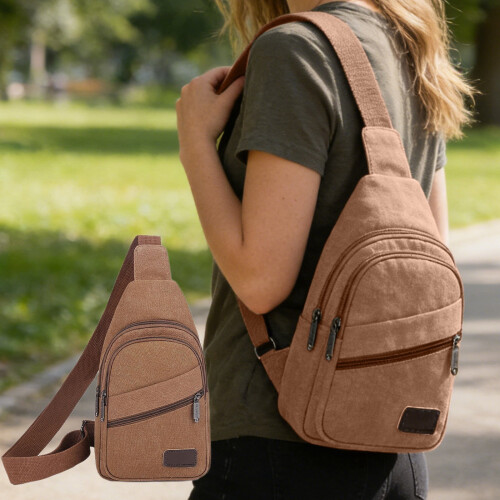 Bolsa transversal unissex impermeável com alça ajustável e