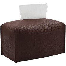 Housse rectangulaire en similicuir pour boîte à mouchoirs, 24 x 13 x 13 cm