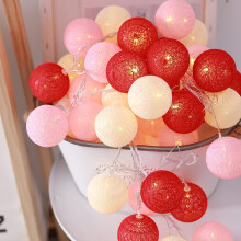 Guirlande lumineuse LED à boules de coton, guirlande lumineuse féérique LED USB pour intérieur et extérieur, décoration pour la maison, les