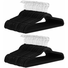 Perchas de terciopelo antideslizantes delgadas para trajes, paquete de 50 unidades.