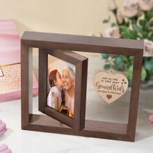 Cadre photo rotatif en bois pour papa 4x6