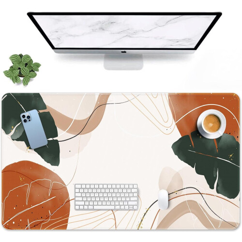 Mouse pad με πράσινα φύλλα Βοημίας 31,5x15,7 ίντσες