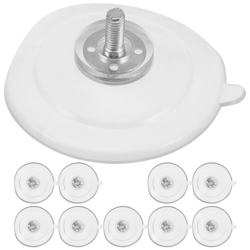 Ventuze transparente cu filet pentru sticlă – pachet de 10