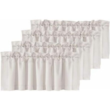Perdea opacă cu volane, 122 cm lățime x 45 cm lungime (pachet de 4)