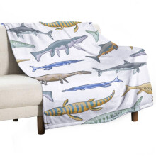 Manta de flanela com estampa de dinossauro, 101,6 x 127 cm (40 x 50 polegadas)