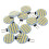10Pcs Mirror Front Light LED G4 12v Disc Shaped 12V LED G4 Circle Flat Plate Double Needles Round Warm White Light 5