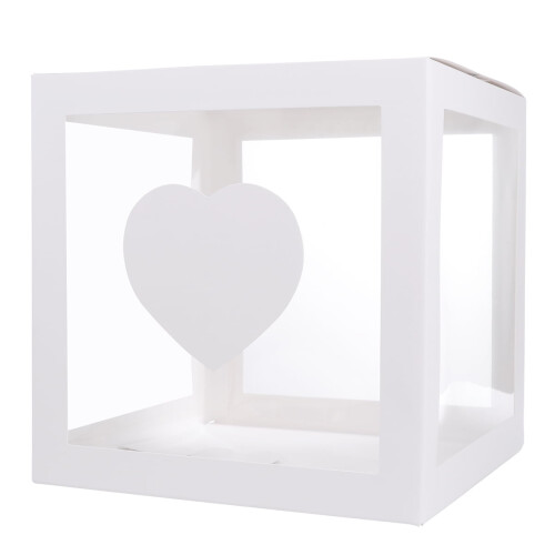 Caja transparente de PVC para globos – 29,5 cm, reutilizable