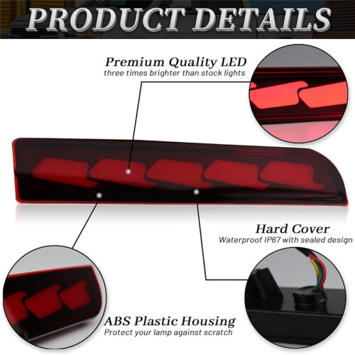 LED Rear Bumper Reflector Fog Lights for  Lancer 2008-2017 Evolution X 2008-2017 Outlander 2011-2012 1