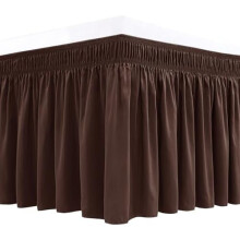 Spódnica do łóżka typu wrap-around queen, 12" z poliestru z falbanką