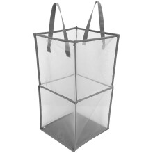 Opvouwbare wasmand grijs 64x32x32cm